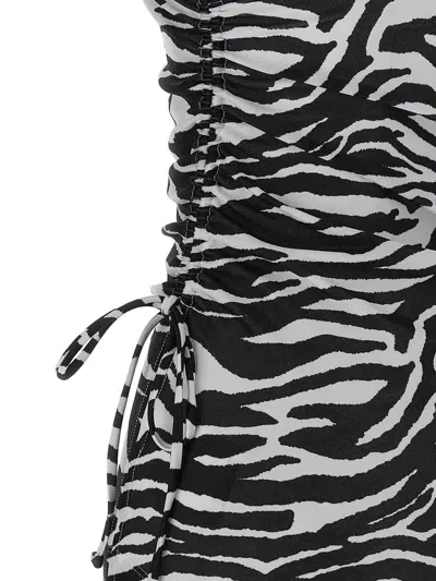 Attico Zebra Beach Cover-up In Stretch Fabric