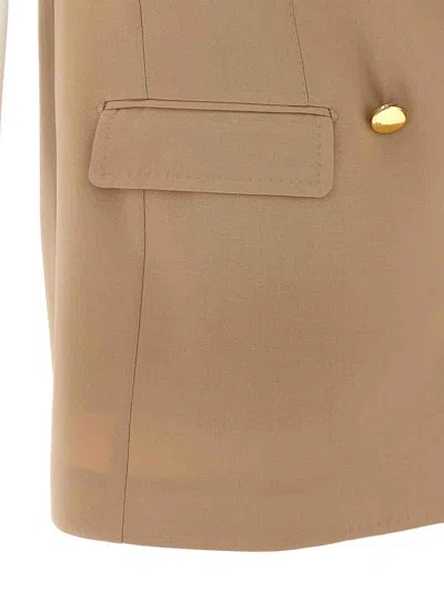 Tagliatore Bernice Double-breasted Sleeveless Blazer In Brown