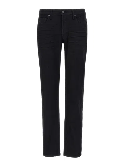 Tom Ford Japanese Cotton Black Denim Jeans In Black