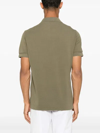 Tom Ford Classic Pique Polo With Tailored Fit In Green