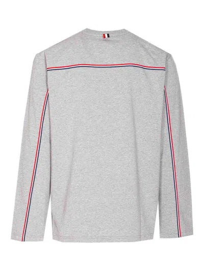 Thom Browne Rey Oversized Long Sleeves Top In Gray