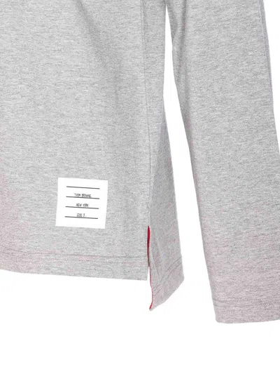 Thom Browne Rey Oversized Long Sleeves Top In Gray