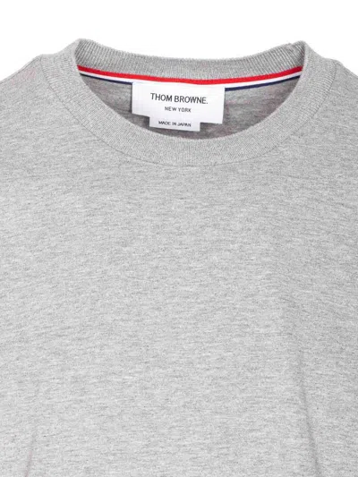 Thom Browne Rey Oversized Long Sleeves Top In Gray