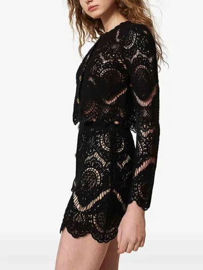 Twinset Twin-set Black Cotton Jacket