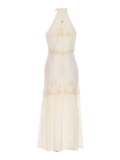 Twinset Long Dress With Embroidery
