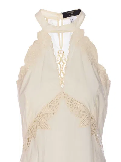 Twinset Long Dress With Embroidery
