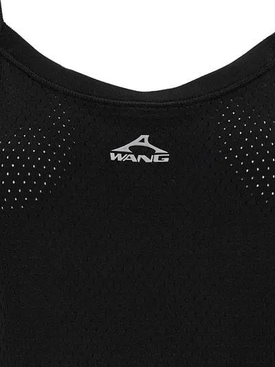 Alexander Wang T T By Alexander Wang Openwork Mesh Midi Dress With Fitted Silhouette In Black