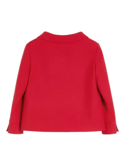 Valentino Womens Paris Heart-button Relaxed-fit Wool And Silk Jacket In Red