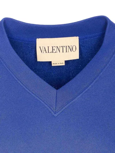 Valentino V And Le Chat De La Maison Sweatshirt In Blue