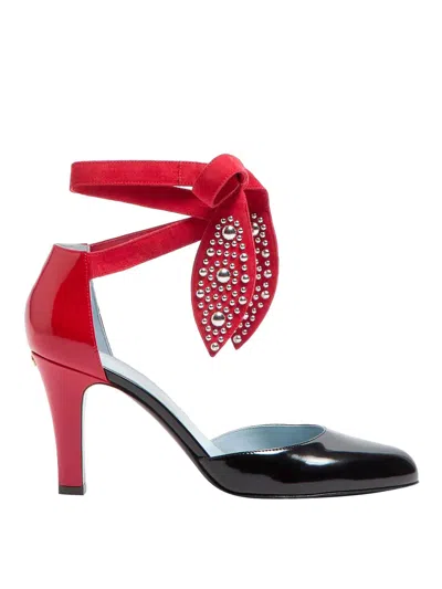 Valentino Garavani Foliefoliage Sandal With Color-block Design And Beaded Accents