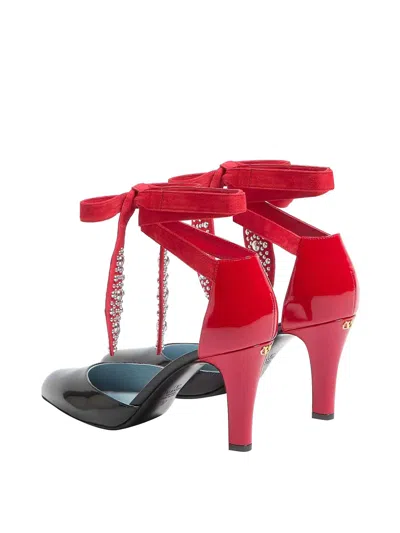 Valentino Garavani Foliefoliage Sandal With Color-block Design And Beaded Accents