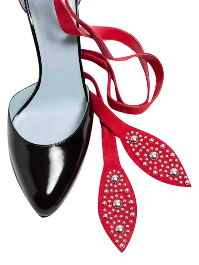 Valentino Garavani Foliefoliage Sandal With Color-block Design And Beaded Accents