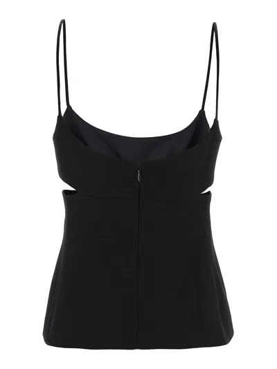Victoria Beckham Cami Top With Cut-out Design And Spaghetti Straps In Black