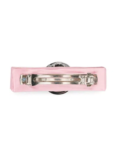 Versace Women Right Gianni Ribbon Clip In Pink