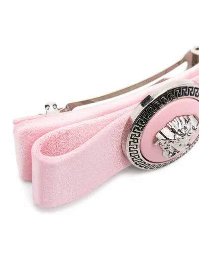 Versace Women Right Gianni Ribbon Clip In Pink