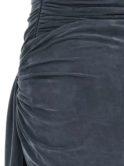 Alexander Wang Vintage Effect Stretch Jumpsuit With Knot Detail In Gray