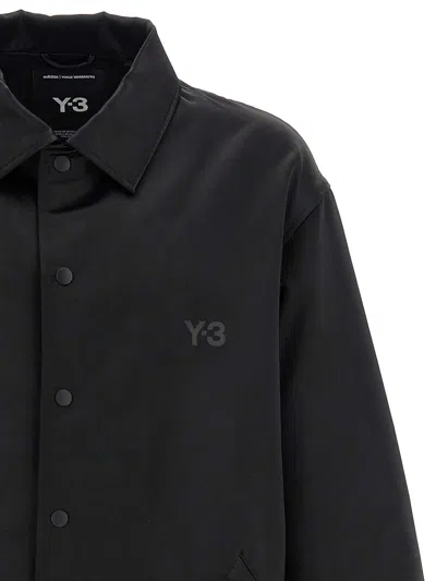 Y-3 Cotton Blend Gfx Coach Jacket In Black