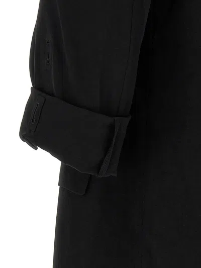 Yohji Yamamoto Asymmetrical Blazer Longline Notched Lapels In Black