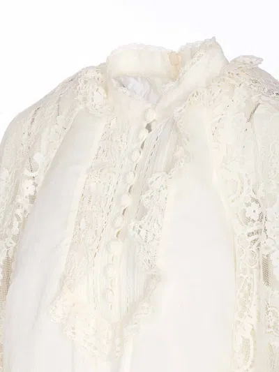 Zimmermann Ascension Lace Detail Tunic In White