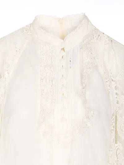 Zimmermann Ascension Lace Detail Tunic In White