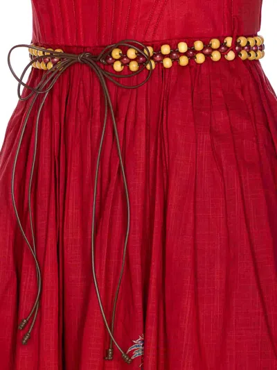 Zimmermann Rhiannon Belted Paisley-print Cotton-voile Midi Dress In Red