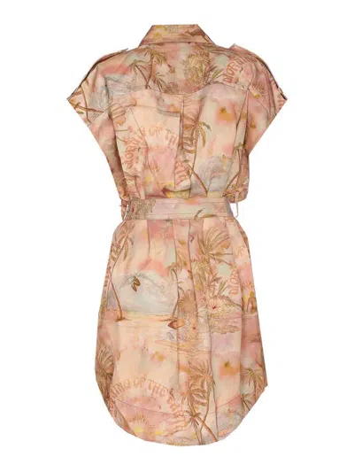 Zimmermann Illuminate Sleeveless Tunic Guava Morning In Multi