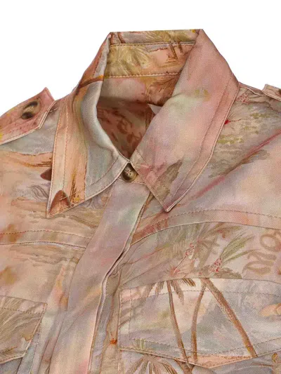 Zimmermann Illuminate Sleeveless Tunic Guava Morning In Multi