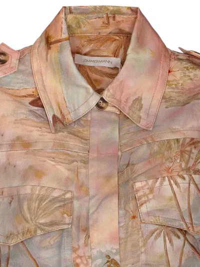 Zimmermann Illuminate Sleeveless Tunic Guava Morning In Multi