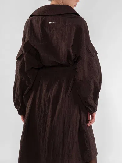 Oof Wear Belted Trenchcoat In Brown