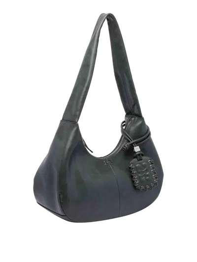 Ganni Medium Hobo Bou Bag In Black