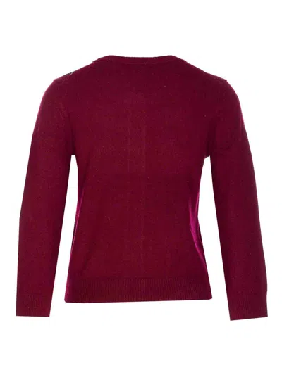 Ganni Womens Tawny Port Rhombus-print Round-neck Wool And Cashmere Cardigan Xl