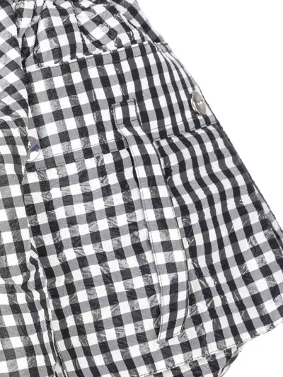 Ganni Vichy Pattern Balloon Miniskirt In Multi