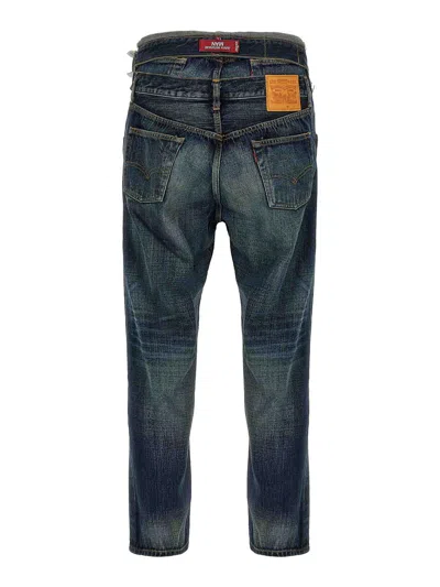 Junya Watanabe Levi's® Jeans Contrast Stitching In Blue