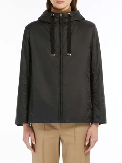 Max Mara The Cube Greenh Hooded Padded Jacket In Black