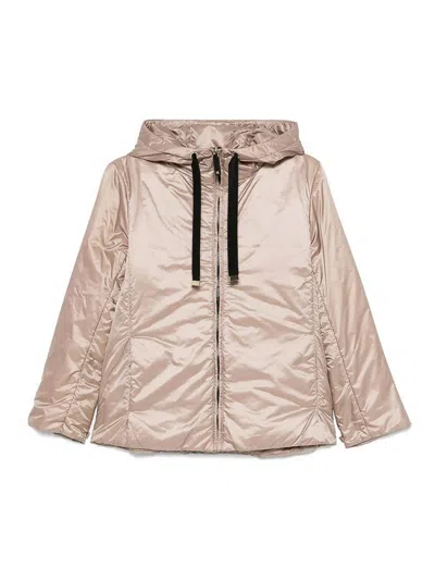 Max Mara The Cube Green Padded Nylon Jacket In Neutral