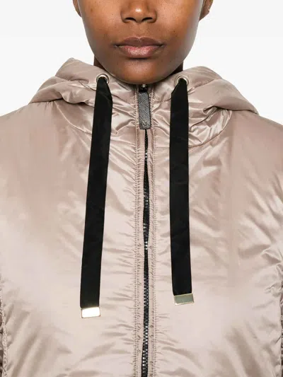 Max Mara The Cube Green Padded Nylon Jacket In Neutral