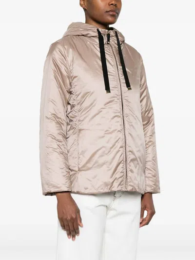 Max Mara The Cube Green Padded Nylon Jacket In Neutral