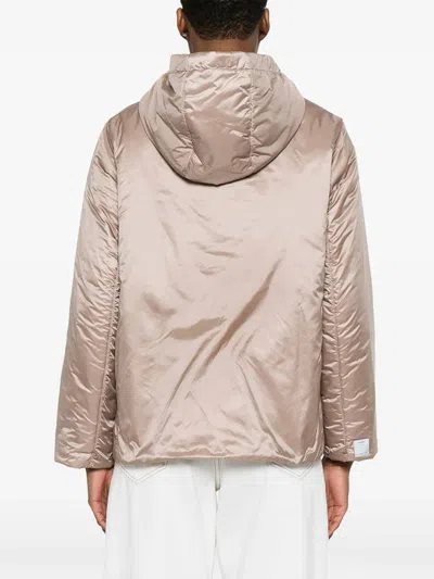 Max Mara The Cube Green Padded Nylon Jacket In Neutral