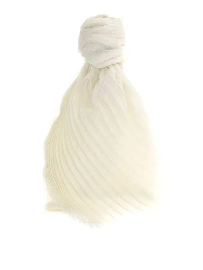 Issey Miyake Washi Pleats Scarves And Foulards White In Neutral