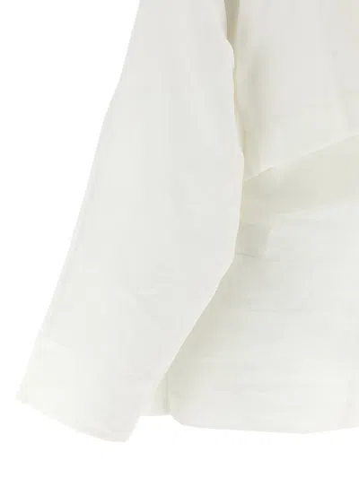 Issey Miyake White Hempen Jacket In White