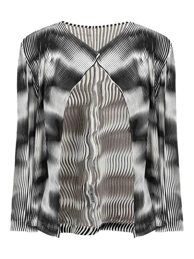 Issey Miyake Sway Pleats Printed Cardigan