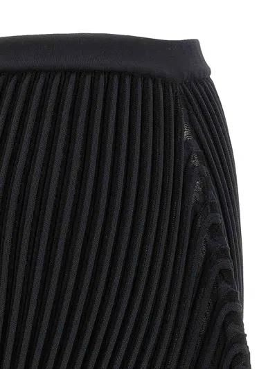 Issey Miyake Asymmetric Skirt In Black