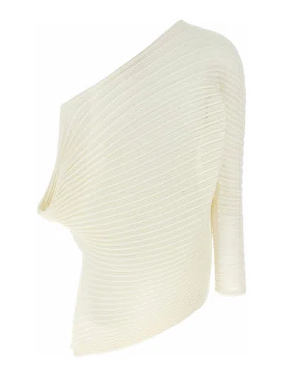 Issey Miyake White Stream Top