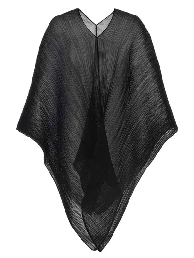 Issey Miyake Blue Colorful Madame-t Small Stole In Black