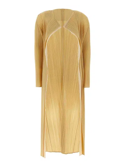 Issey Miyake Two-tone Cardigan Sweaters And Cardigans Beige In Neutral