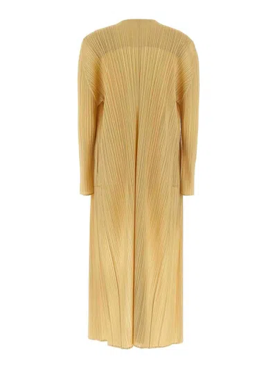 Issey Miyake Two-tone Cardigan Sweaters And Cardigans Beige In Neutral