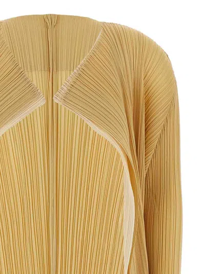 Issey Miyake Two-tone Cardigan Sweaters And Cardigans Beige In Neutral