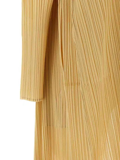 Issey Miyake Two-tone Cardigan Sweaters And Cardigans Beige In Neutral