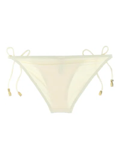 Eres Luxe Low-rise Bikini Bottoms With Gold Accents In Neutral