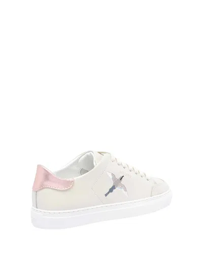 Axel Arigato Round Toe Leather Sneakers With Metallic Accent